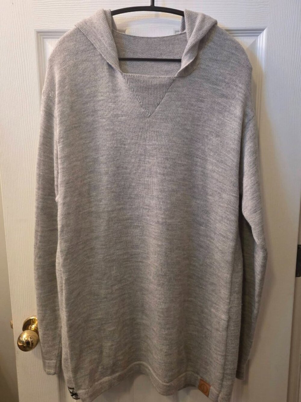 XL Paka Hooded Pull over Jacket - Light Grey color